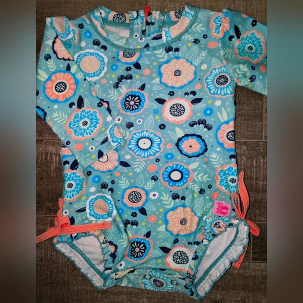 Ruffle Butts swimsuit rashgaurd 6-12 months